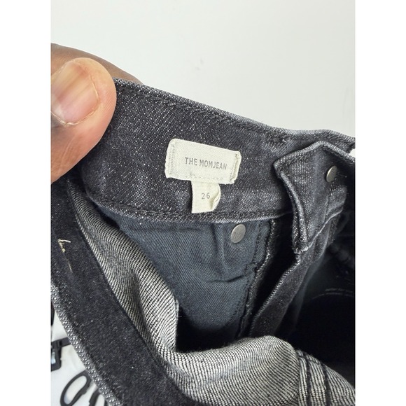 women's Madewell jeans Black 'The Momjean' Size 26 - Picture 9 of 10